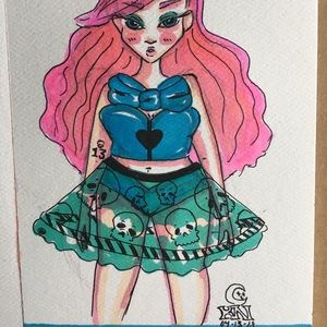 Pastel Goth (small original marker piece)